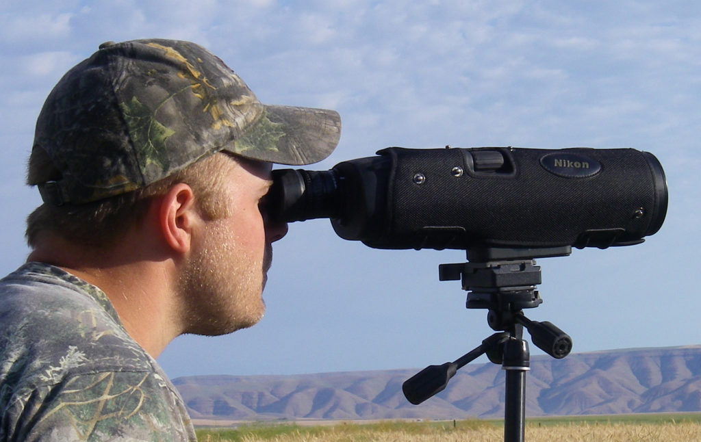 Glassing with a small spotting scope