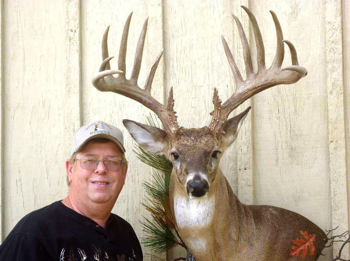 Ward’s buck will be the largest ever taken with archery equipment in Oklahoma, surpassing this 185 6/8 inch typical shot November 11, 1997, by Larry Luman in Bryan County.