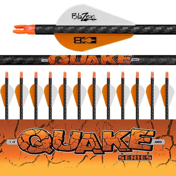Element Archery Authentic Quake Fletched Shafts 12 Pack