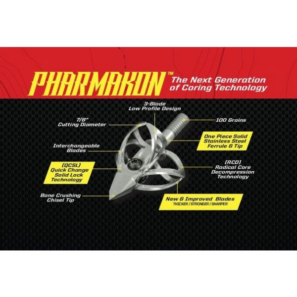 PHARMAKON Broadhead – 3 Blade 100 Grn