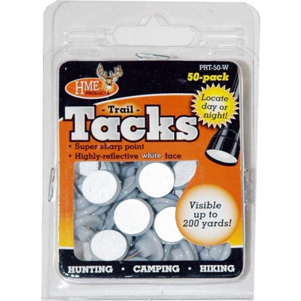 Hme Trail Tacks Reflective – Plastic White 50pk