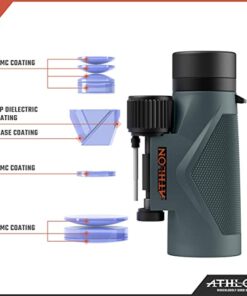 Athlon Optics Midas Binoculars for Adults and Kids, Waterproof, Durable Binoculars for Bird Watching