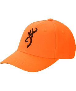 Browning Cap, Safety Orange w/ 3-D Buck Mark Logo, Adjustable