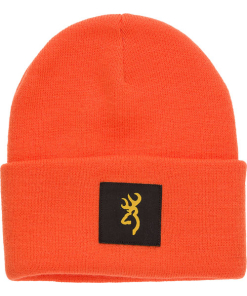 Browning Still Water Beanie, Blaze Orange w/ Buck Mark Patch