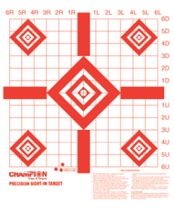 Champion Target Paper Redfield-Style Sight-In 100-Pack