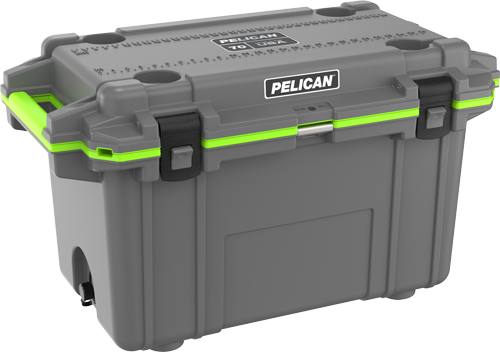 Pelican Elite Cooler IM 70 Quart Dark Gray/Green Trim