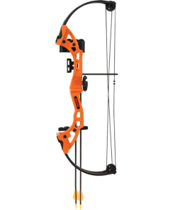 Bear Archery Brave RH Youth Compound Bow, Orange, Ages 8+