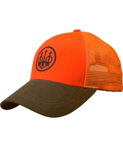 Beretta Upland Trucker Cap Blaze Orange/Tobacco Mesh Back