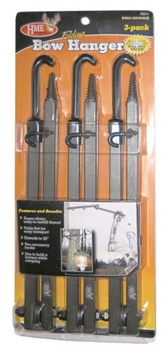 HME Bow Hanger 20" Folding w/ Accessory Hooks, 3-Pack