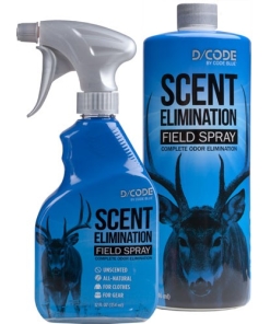 D-code Scent Elimination Spray - 12 fl. oz. w/ 32 fl. oz. Refill Combo