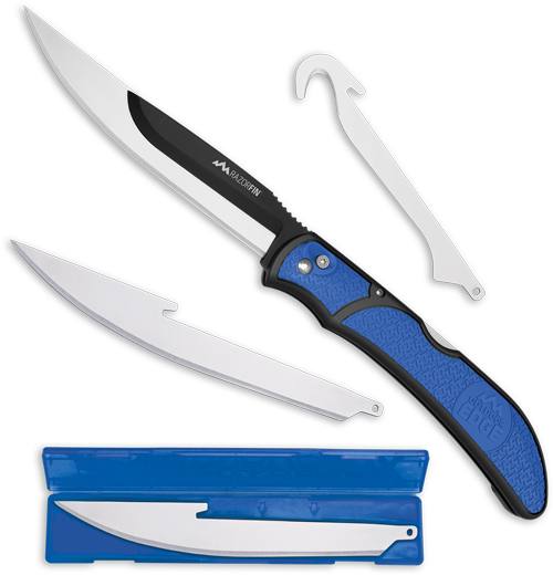 Outdoor Edge Razor Fin 4-Blade Combo Set Blue Blister Pack