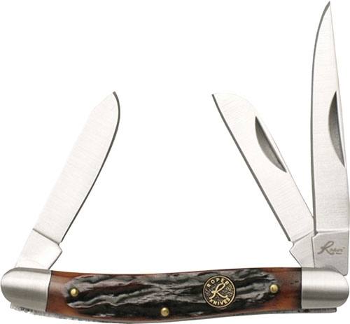 ABKT Roper Stockman Chaparral Series 2.5" Blade, Red Bone