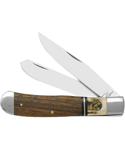 ABKT Roper Laredo Stag Trapper 3.25" Wood/Bone Handle