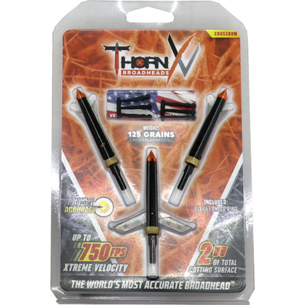 Thorn Broadheads Xv Crossbow 125gr 2 Blade 2″ Cut 3pk Got Hunts And Gear 3754