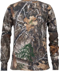 Habit Bear Cave Youth Long Sleeve Tee - Realtree Edge, Large
