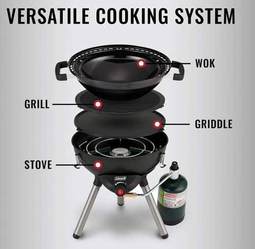 Coleman 4-in-1 Portable Cooking System, Black