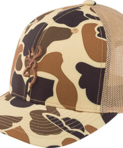 Browning Cupped Up Mesh 110 Snapback Cap - Vintage Tan Buckmark OSFM
